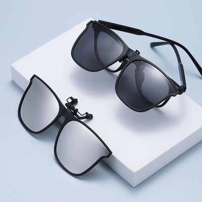 Polarized Clip On Sunglasses Men Women Pochromic Car Driver Goggles Night Vision Glasses Anti Glare Vintage Square Glasses