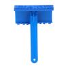 Blue Rubber Wood Grain Effect Paint Roller with Handle DIY Wall Decoration Tool