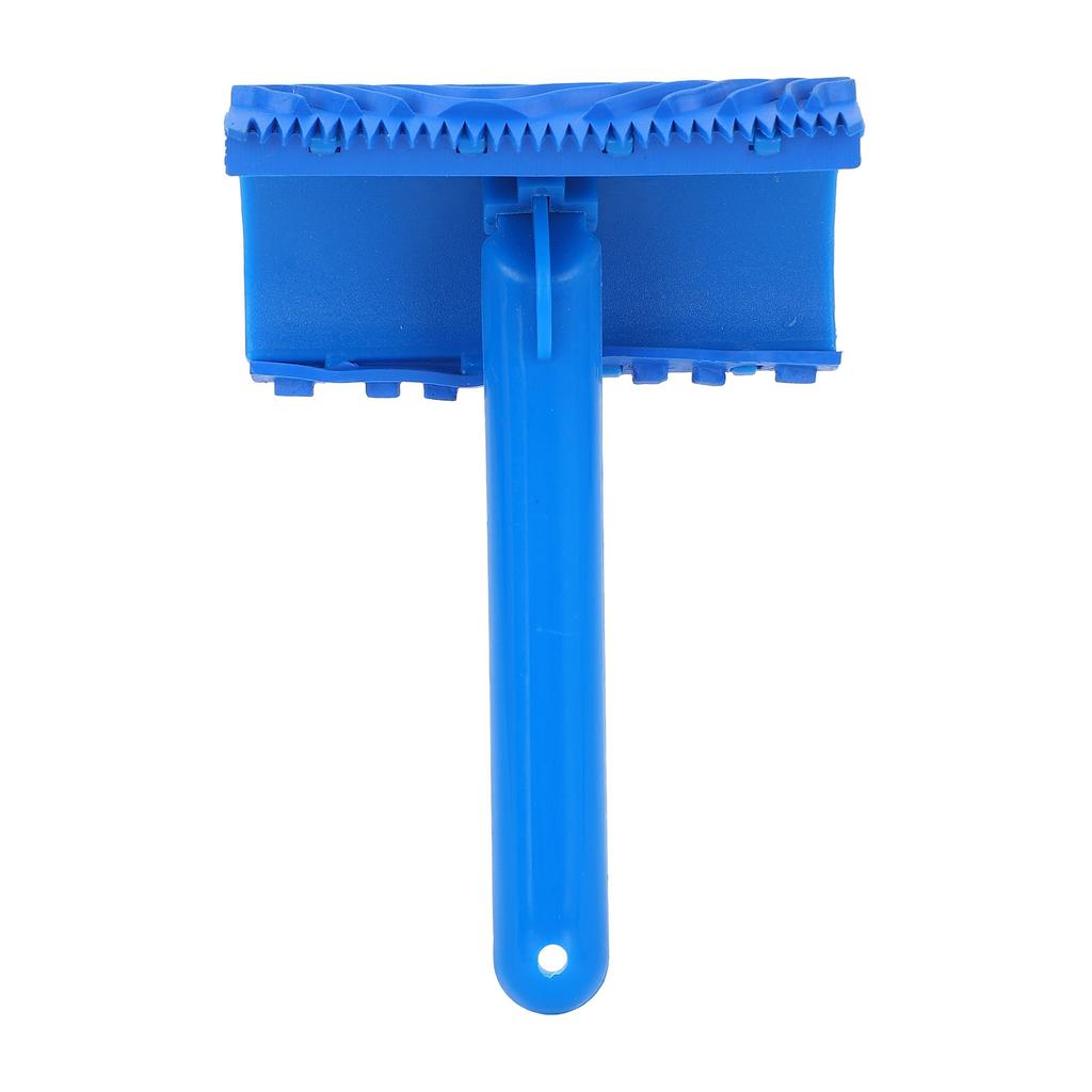 Blue Rubber Wood Grain Effect Paint Roller with Handle DIY Wall Decoration Tool