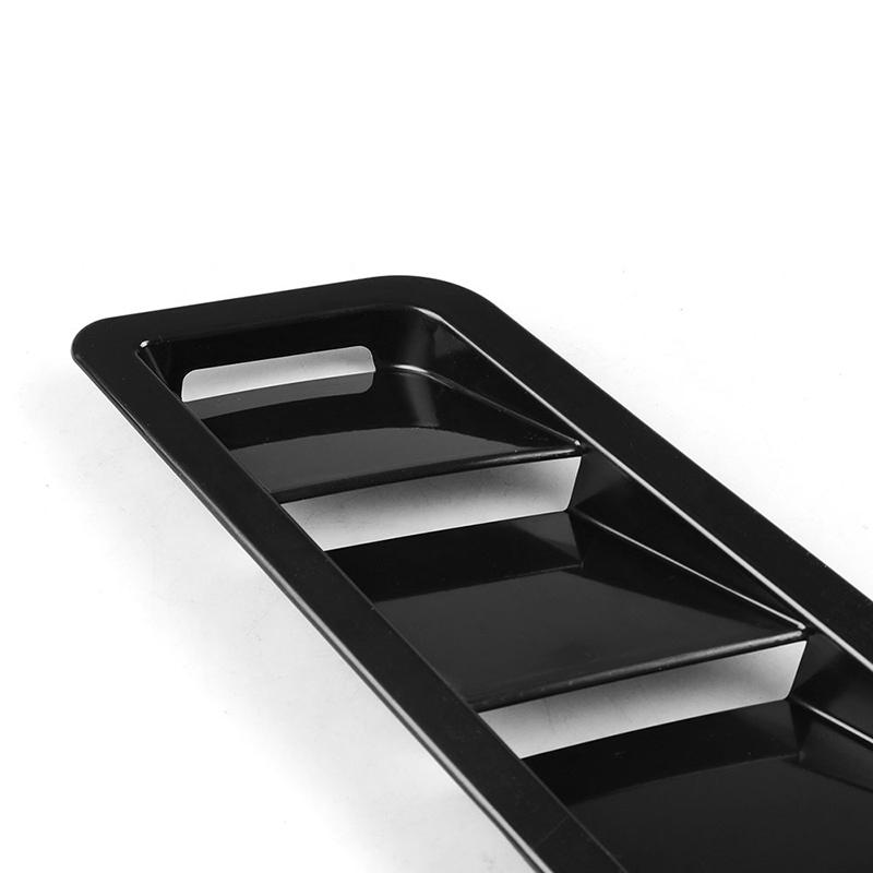 2pcs Universal Hood Vents Louver Air Cooling Spoiler For Mustang Flow Intake Hood Self-Adhesive Louver Cooling Panel Black