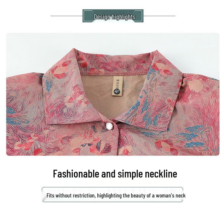 Women's Grandma-Style Two-Piece Set: Three-Quarter Sleeve Top and Pants for Middle-Aged and Elderly, Perfect Summer Outfit