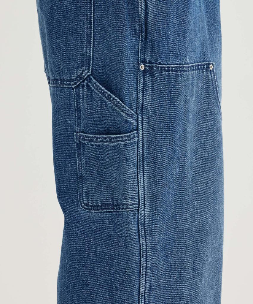 COVERNAT Wide Carpenter Double Knee Denim Pants Blue
