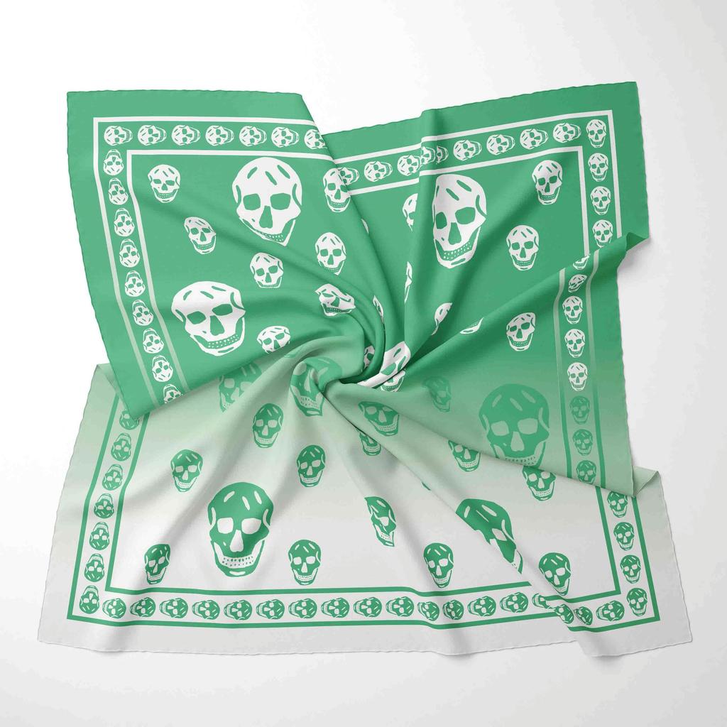 Silk Scarf 70x70cm Square For Women Fashion Floral Printed Shawl Wrap Spring Summer Neckerchief Hair Lady Winter Scarves