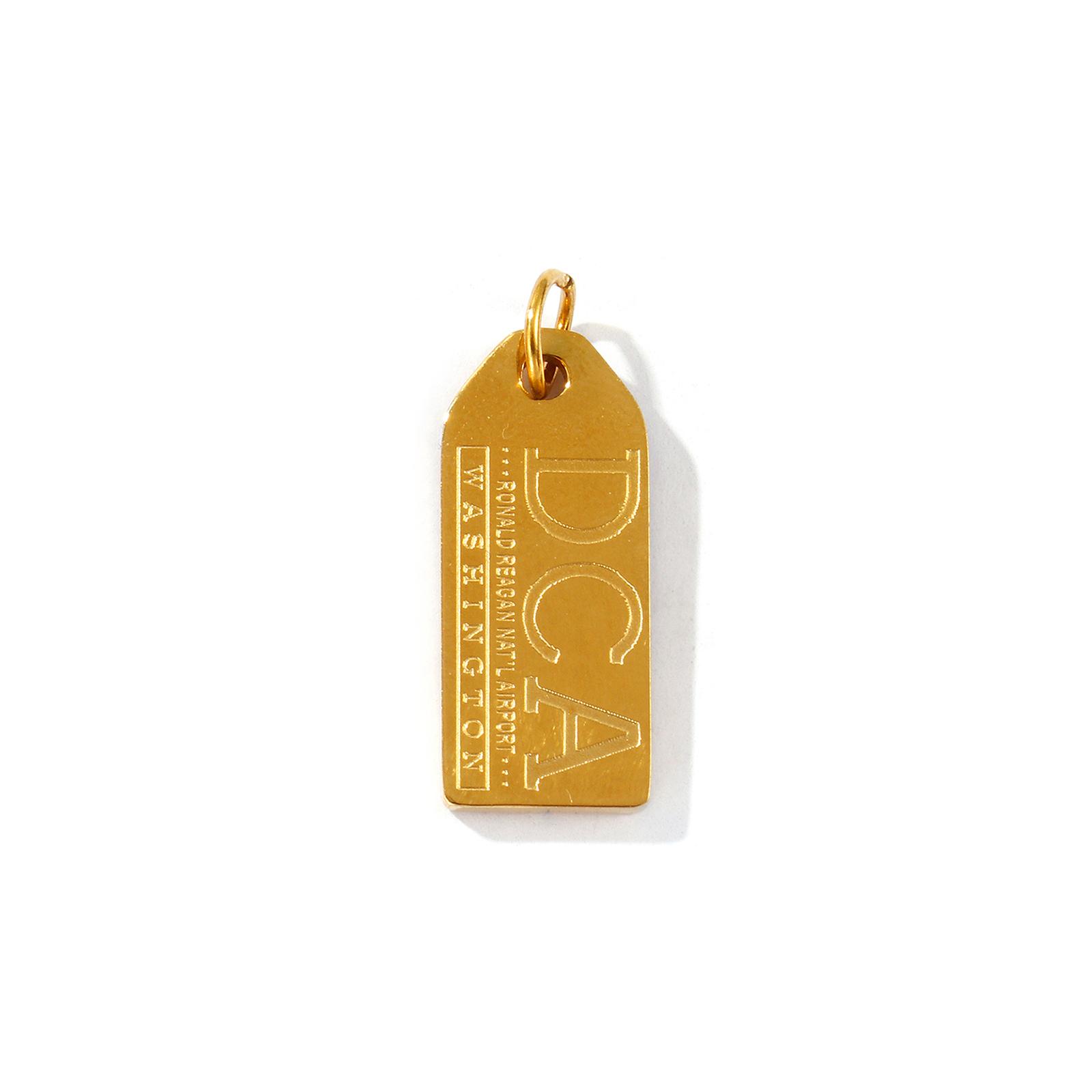 

2 PCs Waterproof 304 Stainless Steel Travel Charms 18K Gold Plated Airport Code CDG SAT SAT English Letter Pendants Necklace DIY