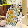 Soft Case Flower Phone Case For Nokia C22 Wristband Durable Ring Waterproof Lanyard Oil Painting Back Cover Silicone