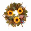 Halloween Wreath Decor With Pumpkin Berry Hanging Ornament Door Wall Hotel Mall DIY Party Decoration