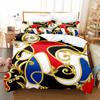 3D Printed Gold Decorative Pattern Bedding Set Down Quilt Cover With Pillowcase Double SIngle King