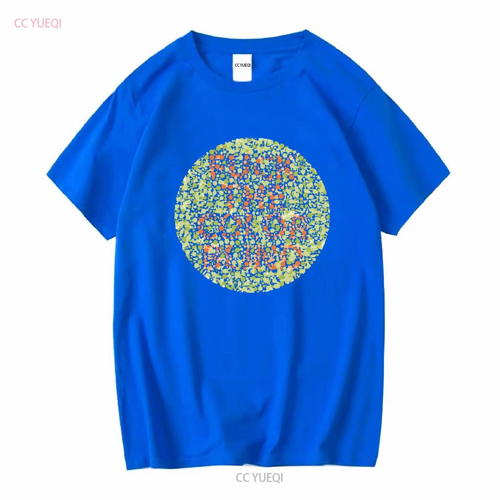 F The Color Blind T Shirt colour tee colorblind funny joke top gift for him novelty long or short sleeves vintage Washed