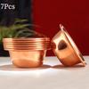 Pure Copper Buddhist Bowl, Tribute Bowl, Auspicious Luster, Red Tibetan Holy Water Cup, Home Gift, Desktop Decorative, 7Pcs