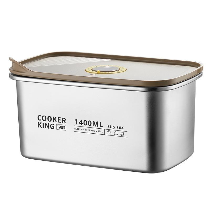 COOKER KING Food Storage Container Stainless Steel Camping Lunch Box Fruit Bento Box Refrigerator Freezer Sealed Storage Box