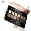 Die Nudes Lidschattenpalette Make-up, 12 pigmentierte matte Schimmer-Nuancen, Verblendbarer Puder