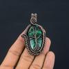 Malachite Pendant, 999 Copper Wire Wrapped  Pendant Jewelry. Gift For Women Handmade Pendant Gemstone Jewelry