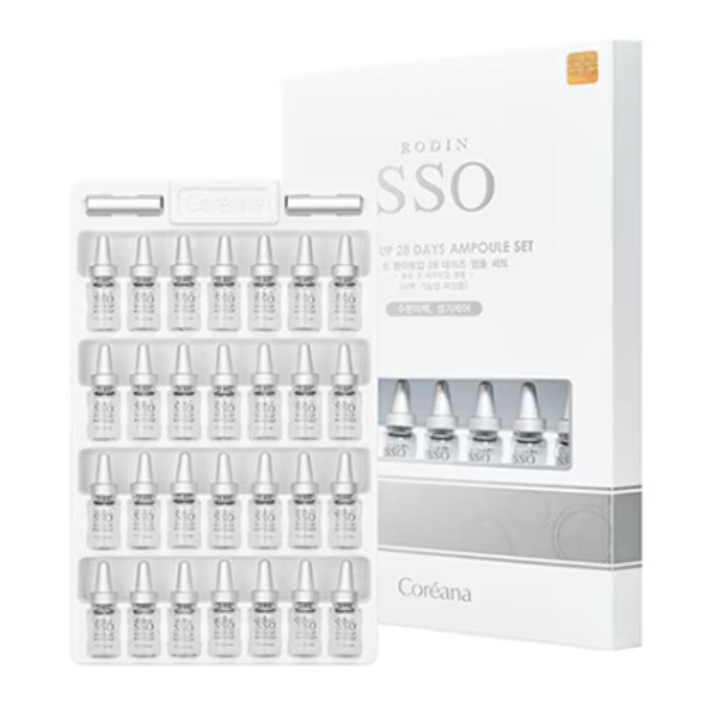 

Coreana Rodin Sho White-Up 28-Day Ampoule Set (2ml x 28ea), Intensive Brightening & Glow, K-Beauty