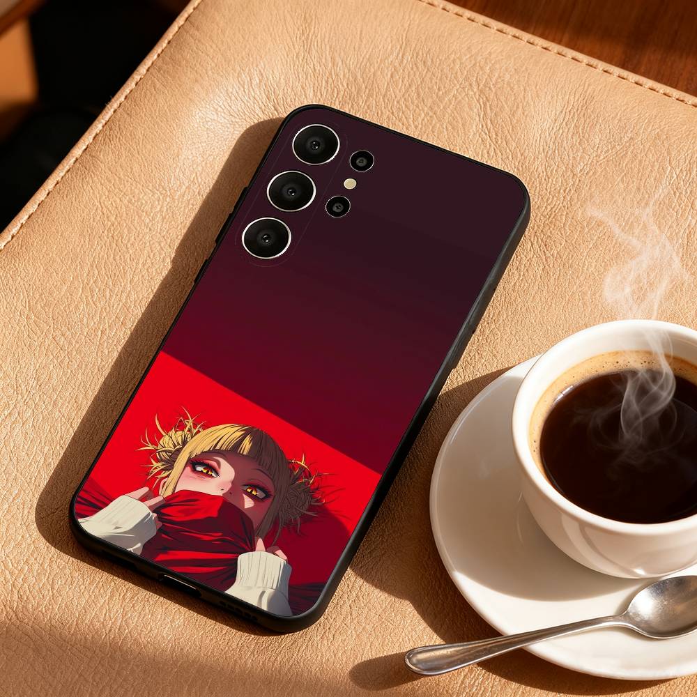 My Hero Anime  H-Himiko Toga Phone Case For Samsung S26,S25,S24,S21,S22,S23,S30,Ultra,S20,FE,Lite,10,9,Black Cover