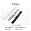 Silver Black for Swatch Bracelet 19mm Mid-Convex Style Stainless Steel 316L Watchband Easy-to-Clean Daily Wear Watch Accessories