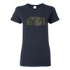 Michigan Wolverines Dot Script Women's T-Shirt - Navy