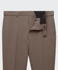 Musinsa Standard Tapered Hidden Banding Crop Slacks [Dusty Beige]