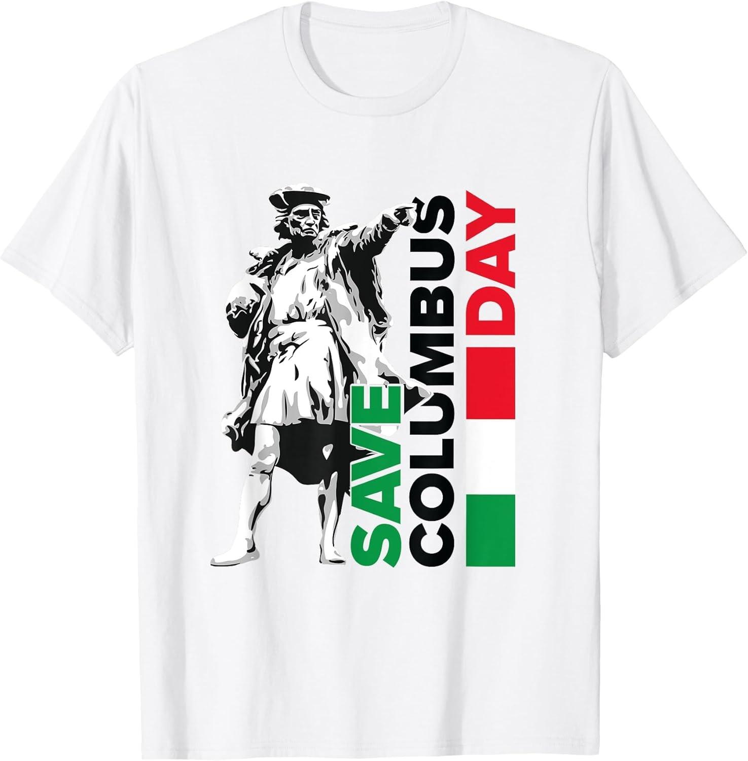 NEW LIMITED! Save Columbus Day - Italian Pride Tee - MADE IN USA S