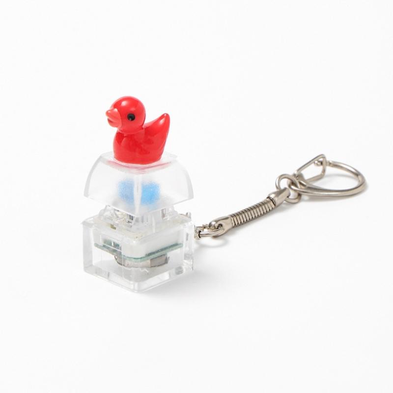 Animal Keyboard Fidget Keychain Finger Button Clicker Decompression Toy With Colorful Lights