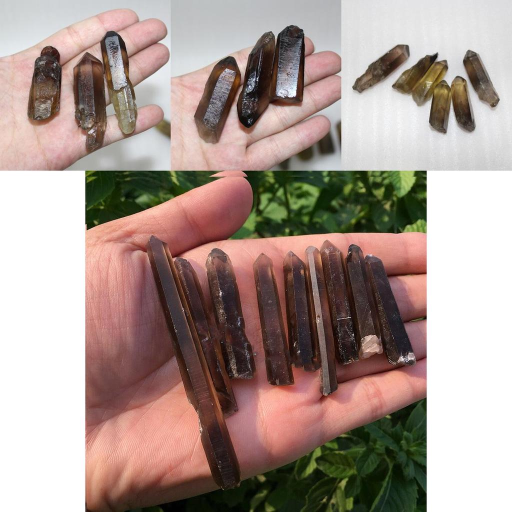 Natural Lemurian Rough Smoky Quartz Crystal Point For Healing Spiritual Growth Home Decor