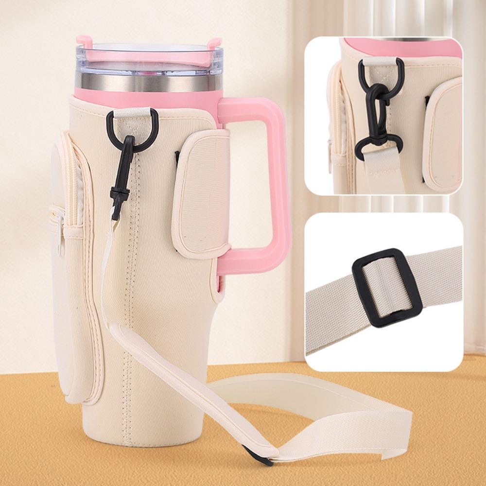 Shoulder Strap Cup Sleeve Adjustable Water Cup Bags Water Bottle Holder Pouch for Stanley 40oz Cup