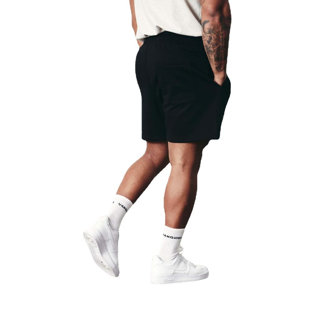 Men's Summer Drawstring Fitness Sports Short Pants Loose Casual Cotton Running Shorts with Pockets