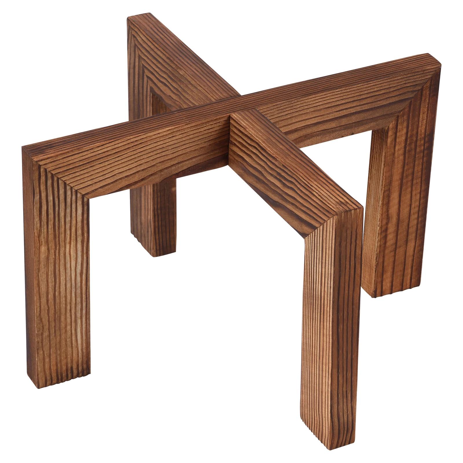 

Wood Flowerpot Holder Indoor Floor-Standing Bonsai Display Stand Flower Pot Outdoor Home Decoration Tray Garden Supplies