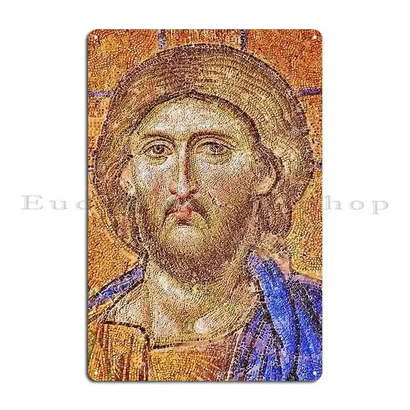 Mosaic Of Christ Mosaic th Century Christ Byzantine Mosaics Metal Signs Customize Wall Plaque Customized Tin Sign Poster 20x30cm(7.8x11.8inch)