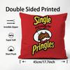 Classic P-Pringles Cushion Cover Comfortable Reversible Pillow Cover Ideal for Car Sofa Bedroom & Beyond