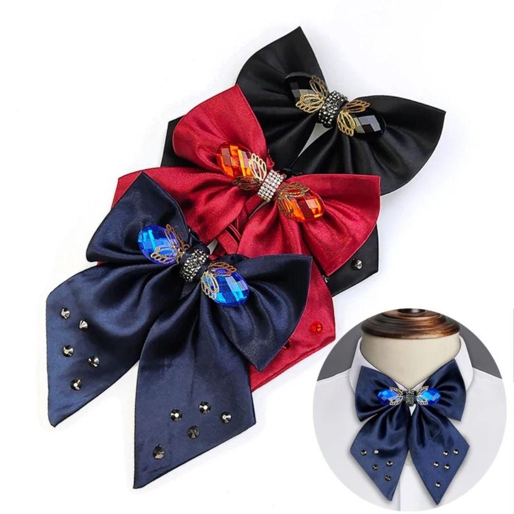 Crystal Bow Collar Flower Cloth School Uniform Collar Fashion Neck Wear Ties School