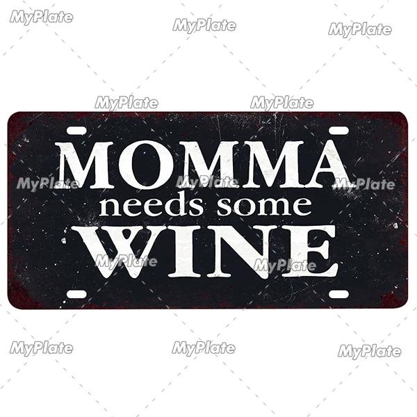 Wein Metallschild Kaffee Blechschild Nummernschild Vintage Dekoration Man Cave Plakette Heim Wanddeko Barschild Poster