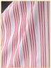 Children's Spring Doll Dress: Red, White, Blue, Black Striped Jacquard Polyester with Floral Wall Design