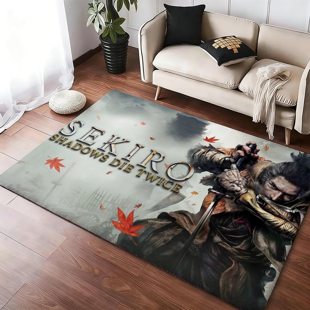 Sekiro Floor Mat Soft Thickened Absorbent Non-Slip Bedroom Living Room Door Mat Home Decor Flannel Rugs