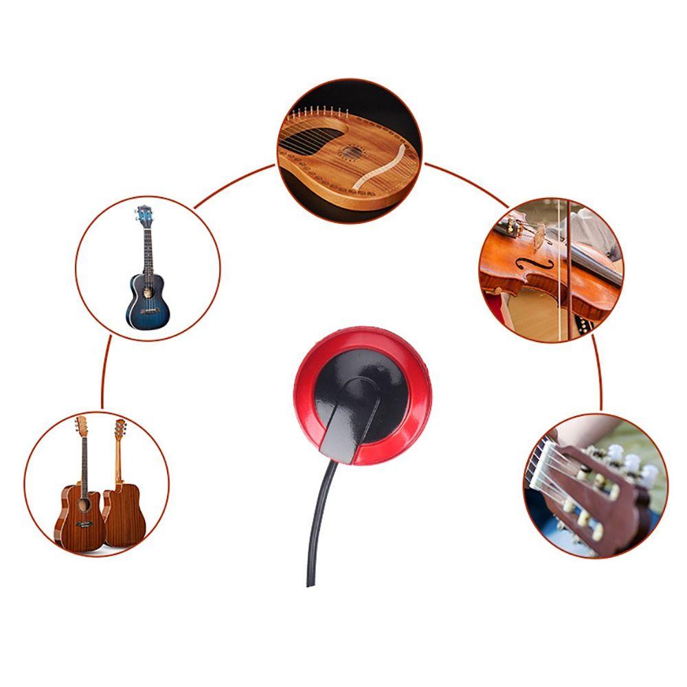 Plastic+Metal Piezo Contact Microphone Pickup  For Violin Ukulel Guitar Accessories