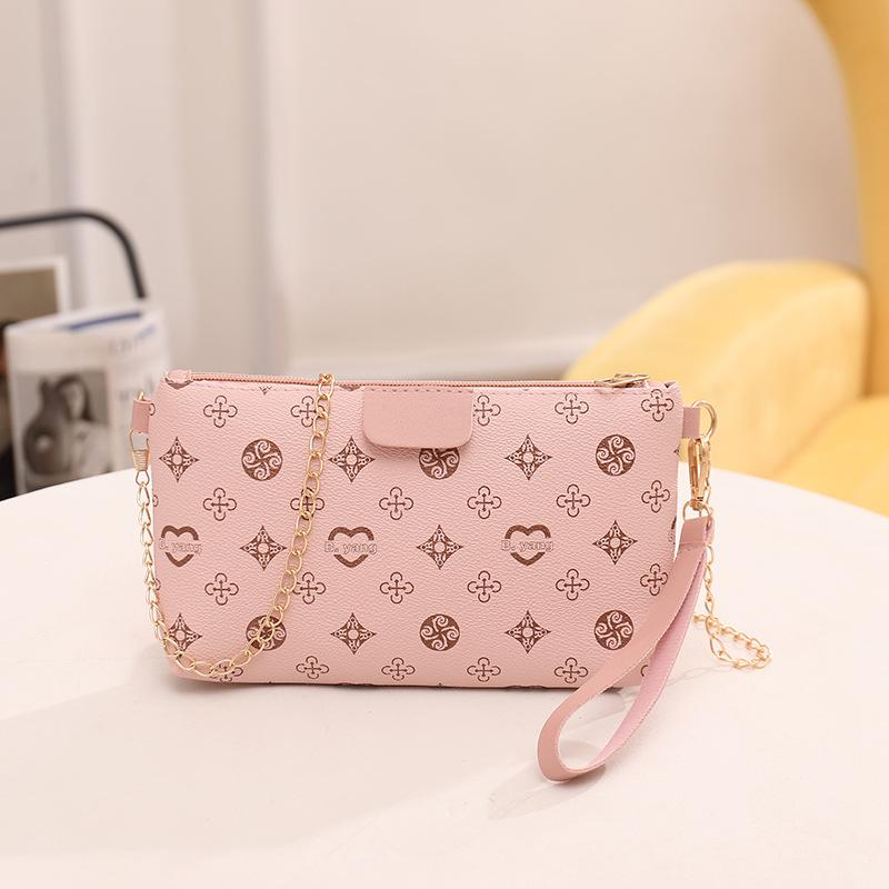 Women's Bag New Circle Printed Messenger Chain Small Square Bag Casual Change Bag Small Shoulder Bag