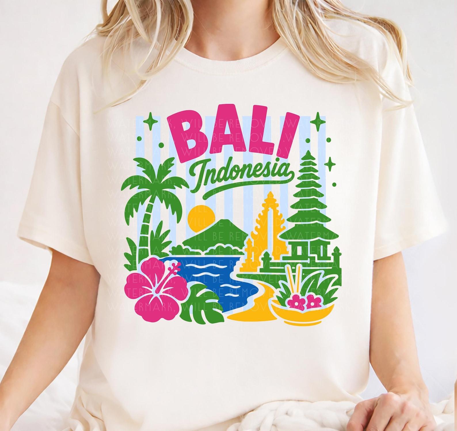 Bali Indonesia Shirt Bali Tee Travel Shirt Vacation Tee Summer Vacation T-Shirt Girls Trip Bali Travel Gift Bali Tote Bag S