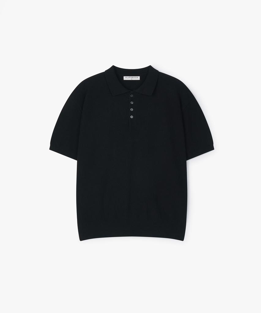 Peullojeulum Pure Cotton Collar Knit Black