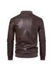Men's PU Leather Jacket with Stand Collar - Korean Style for Autumn/Winter Casual Wear