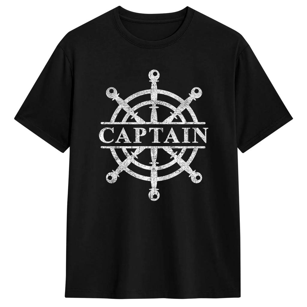 Captain First Mate Matching Set Pontoon Boat Sailing Tshirt Beach Leisure Tshirts Pure Cotton Oneck Oversized Clothing