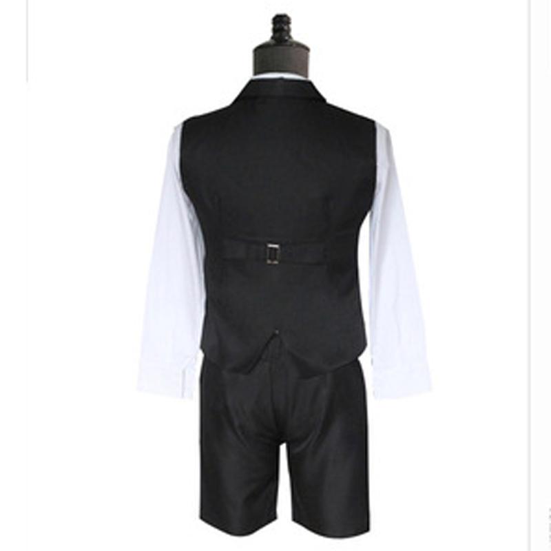 Anime Black Butler 2 Kuroshitsuji Alois Trancy Uniform Outfits Cosplay Kostýmy Kompletní sada (svrchní + vesta + košile + šortky + motýlek)