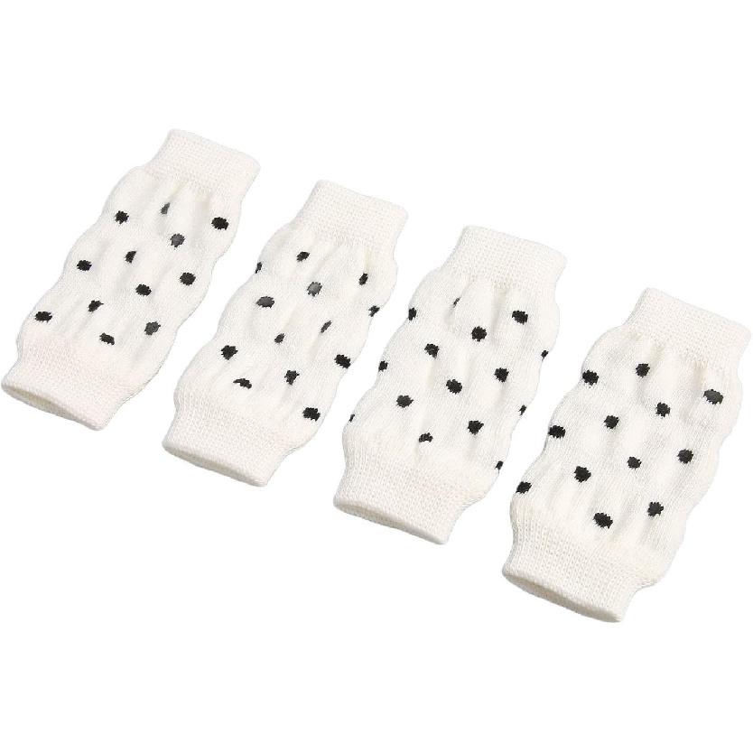 Zerodis 4pcs Dog Elbow Protector, Elastic Pet Leg Hock Protectors Warm Dog Hock Covers Pet Leg Sleeves Knitted Pet Leg Warmers Leg Support Wrap