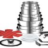 L897SJ04 Cookware Set 20 Pieces Stainless Steel