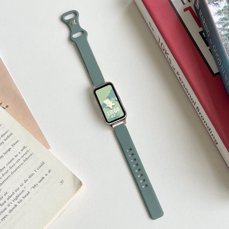 Compatible Silicone Strap for Huawei Band 7/8/9/10 NFC and Honor 6/7, Unisex Wristband