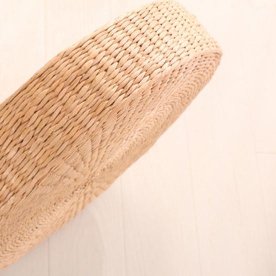 Tatami Cushion Breathable Widely Applied Comfortable Round Straw Weave Handmade Pillow