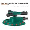 3-Arm-Rasensprinkler, 360 Grad drehbar, Großflächensprinkler, einstellbarer Wassersprühsprinkler für die Rasenbewässerung, Hofbewässerung, Kinder und spielende Haustiere