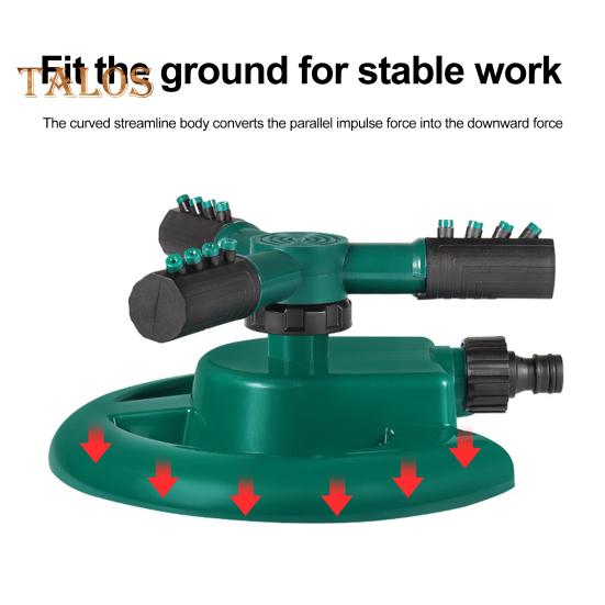 3-Arm-Rasensprinkler, 360 Grad drehbar, Großflächensprinkler, einstellbarer Wassersprühsprinkler für die Rasenbewässerung, Hofbewässerung, Kinder und spielende Haustiere
