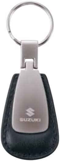 Suzuki/SUZUKI Leather Key Chain Teardrop (Color: Black) Compatible with Suzuki Models, Black