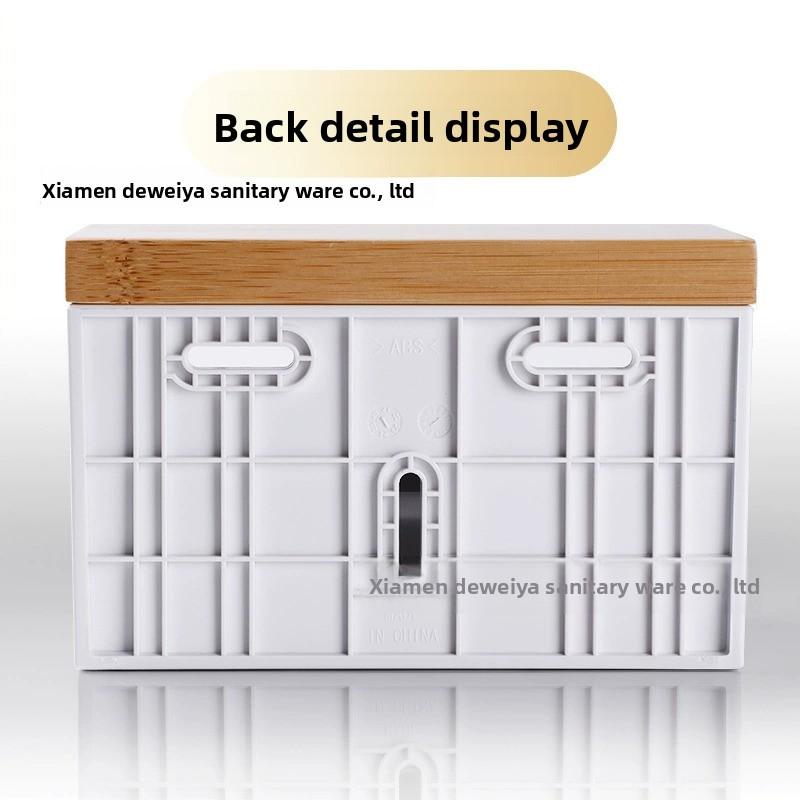 Wall-mounted Bamboo Toilet Paper Holder for Bathroom, Elegant Roll Organizer