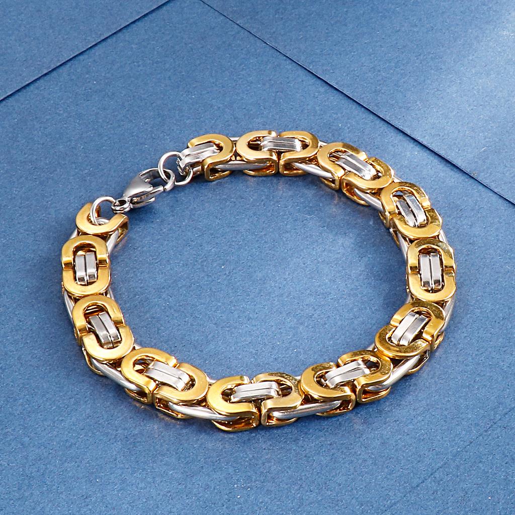 6/8/10mm Wide Hip Hop Punk Chain Bracelet for Men Women Stainless Steel Imperial Chain Accessory Chunky Heavy Link Jewelry