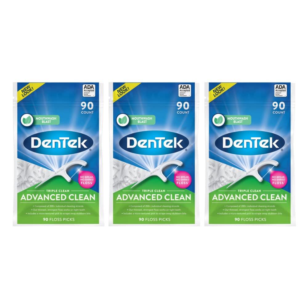 

DenTek Extra Strong Triple Clean Floss Mouthwash Blast 90 шт. 3 шт. в упаковке,